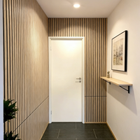 Panneaux acoustiques modernes en MDF absorbant le son avec design 3D pour bureaux, hôtels, appartements (NRC 0.5)