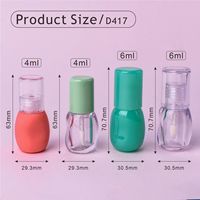 Tube de brillant à lèvres vide unique de 4 ml, flacon de rouge à lèvres, flacon de vernis à ongles, emballage de brillant à lèvres, conteneur en plastique pour brillant à lèvres en gros