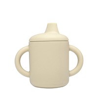 Gobelet d'apprentissage en silicone à bec de canard de 4 oz, gobelet à boire pour bébé, résistant aux fuites, bouteille d'eau pour tout-petits avec poignée pour la maison et les voyages