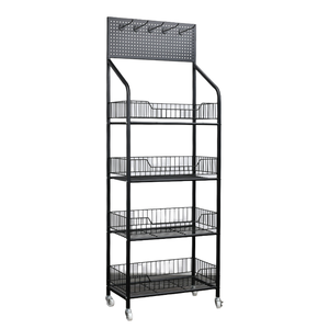 Giá để hàng siêu thị Yixun A018, đựng đồ ăn vặt, đồ uống, đồ chơi, chất liệu kim loại hiện đại, nhiều tầng, sơn tĩnh điện - Product Image 1