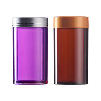 Flacon vide de 150 ml (5 oz) en PET/PS transparent brun avec bouchon à vis pour capsules, suppléments vitaminiques, super collagène et médicaments