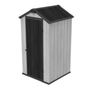 Abri de rangement compact pour balcon avec lucarne, abri à outils en plastique imperméable pour jardin, cabane écologique pour cour arrière