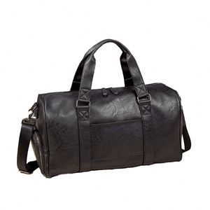 Bolsa de Viaje de PU para Hombre, Convertible en Bolsa para Trajes, con Compartimento para Ropa de Cuero y Cierre de Cremallera, Venta al Por Mayor - Product Image 1