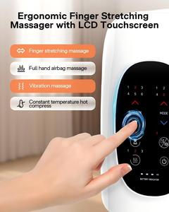 Masseur électrique sans fil portable avec compression thermique, airbag, acupression, contrôle de la durée pour les doigts, le poignet et la paume - Product Image 3
