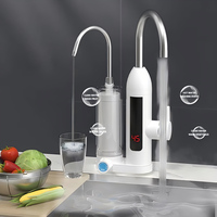 Robinet de cuisine chaud instantané rotatif à 360 ° pour la maison, robinet d'eau chaude et froide numérique intelligent à LED avec filtre, robinet purificateur d'eau