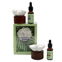 Diffuseur d'huiles essentielles liquides en céramique parfumé à la lavande, en forme de fleur, pour bureau, maison, cadeau
