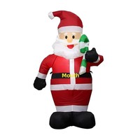 Décoration de Noël gonflable portable de 1,2 mètre avec éclairage LED, en polyester, plusieurs tailles disponibles