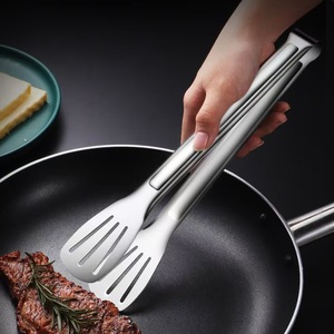 Pinzas para alimentos de acero inoxidable, paquete de 4, resistentes, aptas para horno, para cocina, barbacoa, carne, pan - Product Image 4