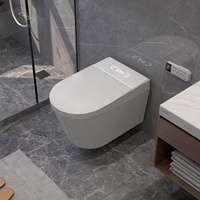 Toilette intelligente murale automatique personnalisée avec télécommande, siège chauffant, double chasse d'eau et fonctions intelligentes