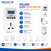 Prise de protection contre les surtensions réglable Puluos KE-2166P avec 7 prises standard interchangeables pour les marchés mondiaux