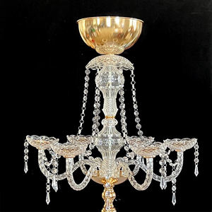 Promessa Centerpieces para mesa de casamento com cristal Mental e Cerâmica Candle Holder Wedding Event Home Candle - Product Image 3