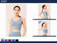 Soutien-gorge de sport en maille à maintien moyen avec coussinets amovibles pour femme, idéal pour la gym et le fitness, séchage rapide, respirant, évacuation de l'humidité, extensible dans quatre directions, fermeture avant
