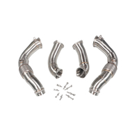 Nouveau système d'échappement haute performance en acier inoxydable 304 soudé TIG pour X5M X6M F95 F96 4.4T Son optimisé
