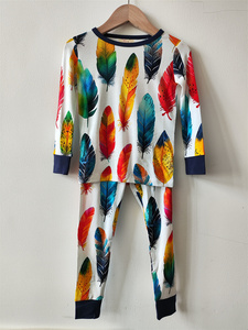 Ensemble de pyjamas pour enfants en coton de bambou OEKO-TEX personnalisé, pyjama d'été à carreaux pour tout-petits, manches courtes, col rond, pyjama pour garçons avec CPC FSC - Product Image 6