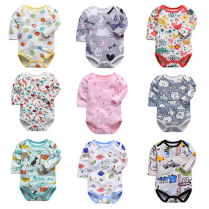 Cheap <strong>Onsies</strong> White Beige Light Blue Gray <strong>Boy</strong> Romper 100% Cotton Animals Woodland Checkered Baby Farm Newborn Pajama Sets - Product Image 5
