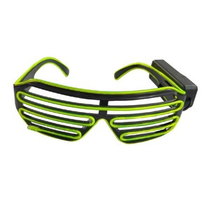 Không dây LED <span class=keywords><strong>Glow</strong></span> kính phát sáng trong bóng tối Rave Neon nhấp nháy ánh sáng lên Carnival Đảng cung cấp Màn trập Rave kính cho 80S - Product Image 6