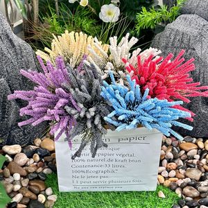 Queyiyi Fleurs Artificielles, Bouquets d'Herbe Moelleuse, 14 Pièces, Bleu et Blanc, Décorations de Plafond pour Mariage, Accessoires de Décoration Intérieure - Product Image 2