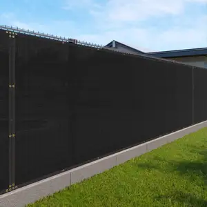 6 'X 50 'Zwarte Privacy Hek Scherm Zware Voorruit Heten Mesh Stof Schaduw Netto Bedekking Voor Buitenmuur Tuin Tuin