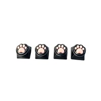 Capuchons de touches PBT colorés compatibles PC, capuchons de touches transparents en ABS, porte-clés anti-stress en silicone en forme de patte de chat
