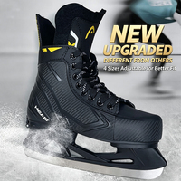 Patins à glace ajustables pour enfants, jeunes et adultes, bottes de patinage chromées, taille hiver 28-45, vente en gros d'usine OEM ODM