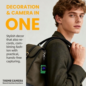 Cámara de <span class=keywords><strong>Video</strong></span> Recargable con 128 GB de Almacenamiento, Grabación en <span class=keywords><strong>Bucle</strong></span>, Cámara Digital de Mano para Selfies, Mini Cámara de Bolsillo - Product Image 5