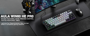 NUEVO Teclado Inalámbrico para Juegos AULA WIN60 HE Pro, Teclado para Juegos RGB Tri-Modo, Teclado para Juegos Programable Intercambiable en Caliente - Product Image 6