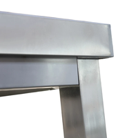 Table de préparation en acier inoxydable robuste, résistante à la corrosion, avec étagère et pare-éclaboussures, pour cuisine de restaurant, capacité de charge de 300 kg/m