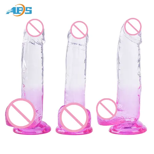 Fabrika özel Logo paketi renk su geçirmez dilsiz tasarım gıda sınıfı silikon seks oyuncakları büyük kristal yapay penis kadın için vibratör