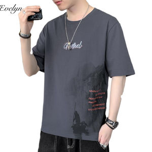 Camiseta <span class=keywords><strong>de</strong></span> manga corta EVELYN OEM ODM <span class=keywords><strong>para</strong></span> hombre, <span class=keywords><strong>moda</strong></span> fina, estilo <span class=keywords><strong>de</strong></span> tinta china, Media manga, <span class=keywords><strong>ropa</strong></span> informal <span class=keywords><strong>de</strong></span> <span class=keywords><strong>moda</strong></span> bonita - Product Image 4