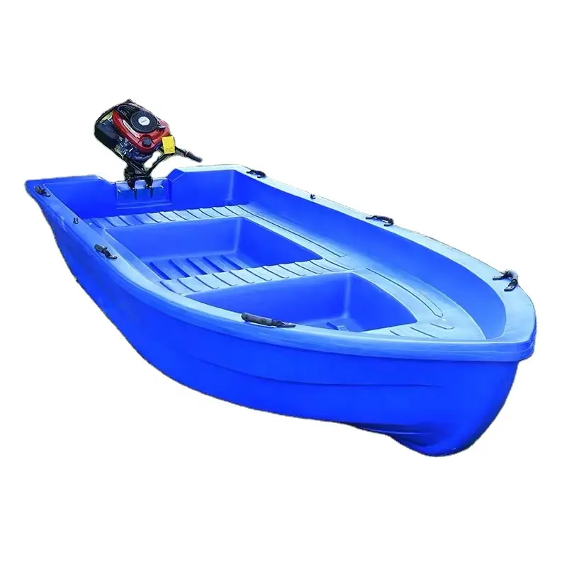 Bateau de pêche en plastique PE dur pour 8 personnes, 4 mètres, avec moteurs hors-bord, offre spéciale