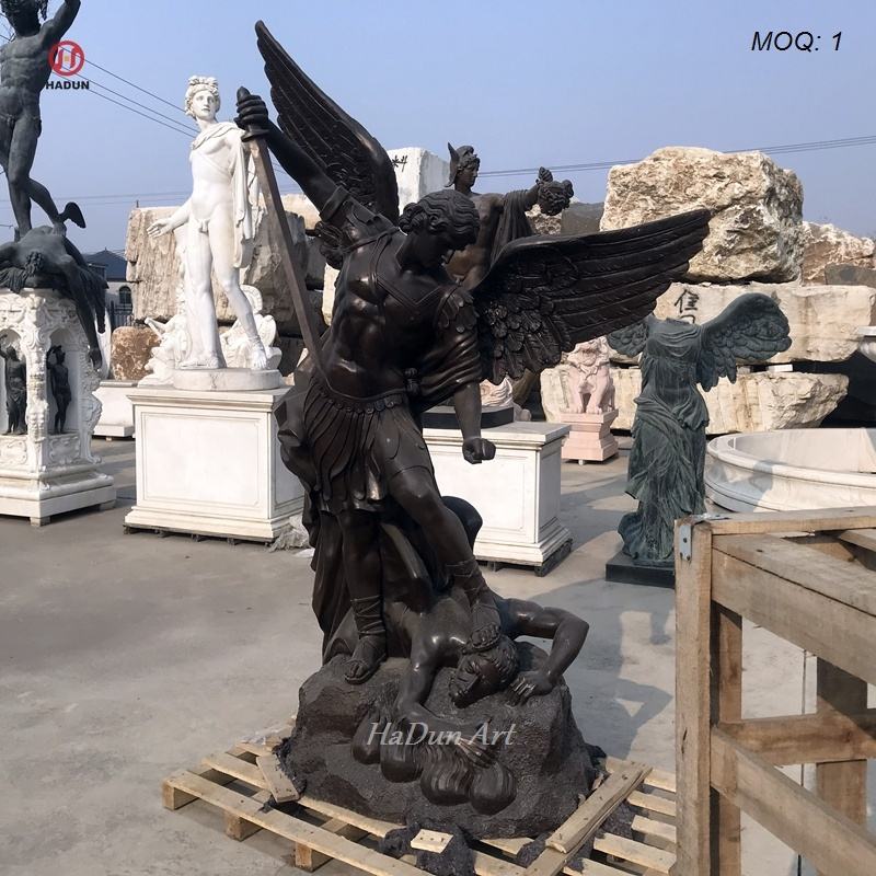 Religious Catholic Life Size Bronze St Michael Statue