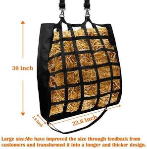 Sac de nourriture pour cheval à alimentation lente de grande capacité, sac à foin, sac de transport, filet de rangement, distributeur de nourriture pour cheval, échantillon gratuit - Product Image 2