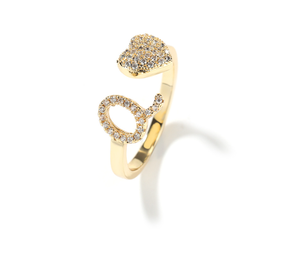 Personalized 26 letter English <strong>ring</strong> <strong>with</strong> adjustable opening light luxury Cubic Zircon <strong>initial</strong> letter Fashion <strong>Ring</strong> - Product Image 2
