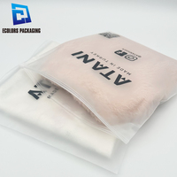 Sacs d'emballage transparents à fermeture éclair réutilisables pour vêtements, personnalisables avec logo OEM, pour t-shirts givrés, vente en gros