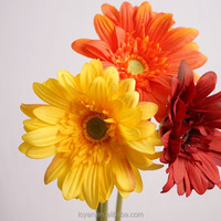 Flor de Gerbera Artificial de Alta Calidad con Tallo Único y Tacto Real para Decoración de Bodas, Hogar y Centros de Mesa