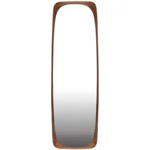 Lichte Luxe Eenvoudige Massief Houten Frame Verkleden Volledige Spiegel Voor Bed Kamer Woonkamer Volledige Lengte Muur Over De Buitenspiegel