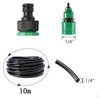 A20 semprotan air pendingin teras, taman luar ruangan PVC hitam sistem pendingin Misting rumah kaca taman pendingin