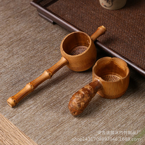 Passoire à thé en bambou Moso, style rétro, pour cérémonie du thé Six Gentlemen, portion individuelle, option dropshipping - Product Image 4