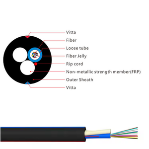 Asu สายไฟเบอร์รองรับตัวเอง1-12แกน AS80/AS120ในร่ม/กลางแจ้งความยาว2กม./3กม./4กม. - Product Image 2