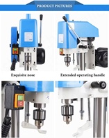Machine à percer sur colonne avec table rotative à 360 degrés, équipement d'atelier pour perçage multi-angles