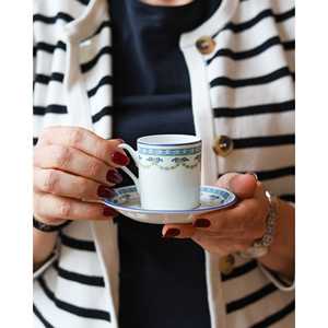 Service à café turc Richard Ginori Elena 12 tasses avec décoration Manuela 0g pour les fêtes et les occasions spéciales - Product Image 2