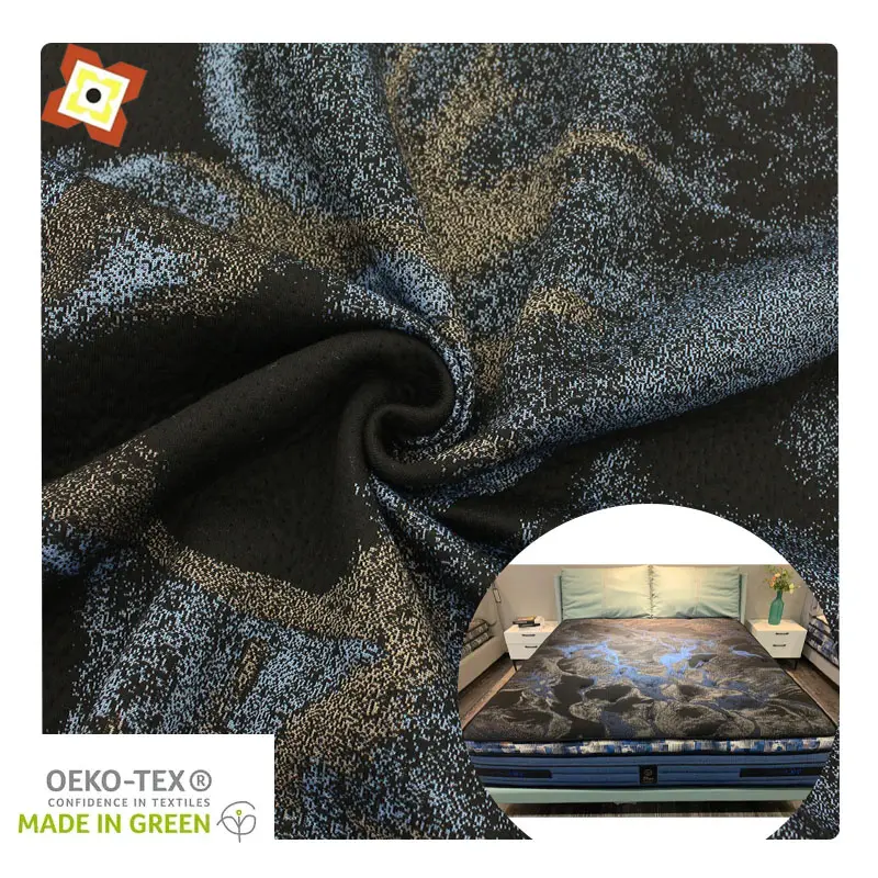 Nhà Máy bán hàng trực tiếp của vải dệt kim cho mùa xuân nệm tối QuickSand Jacquard lớp không khí Graphene Tencel vải