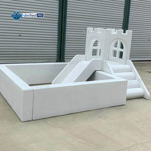 قلعة بيضاء للأطفال مع ملعب داخلي وحوض كرات ومعدات لعب ناعمة للمدارس وحفلات المراكز التجارية وتأجير المقاهي ذات الألعاب الناعمة - Product Image 3