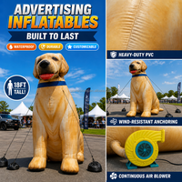 Mascotte de chien gonflable géante personnalisée pour la publicité, mascotte gonflable pour la promotion en extérieur, chiens gonflables pour la grande ouverture, décoration de festival