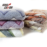 KINGCASON nouveautés 100 Poly personnalisé imprimé couleurs floue moelleux corail polaire tissu pour vêtements chiffons