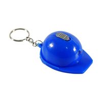 Porte-clés casque de sécurité en plastique personnalisé avec logo, décapsuleur et lampe torche LED