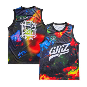 Fanshi Custom Jersey Team Jeugd logo bedrukking basketbal top mouwloos cartoon sublimatie basketbal shirt - Product Image 5