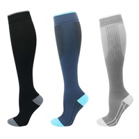 Chaussettes de compression de haute qualité, chaussettes de compression à gradient, chaussettes de compression confortables pour la course en plein air