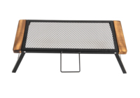 Grilles de cuisson carrées pour foyer, grille carrée pliante pour barbecue en plein air avec poignées, portable à l'extérieur du camping