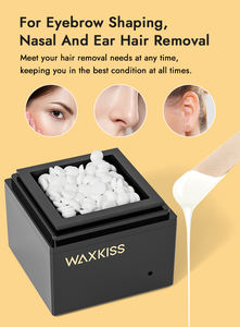 Waxkiss Nouveau Design Kit Chauffe-<span class=keywords><strong>Cire</strong></span> pour Épilation des Sourcils, du Nez et des Oreilles, Ensemble Pot à <span class=keywords><strong>Cire</strong></span> Chauffant - Product Image 4